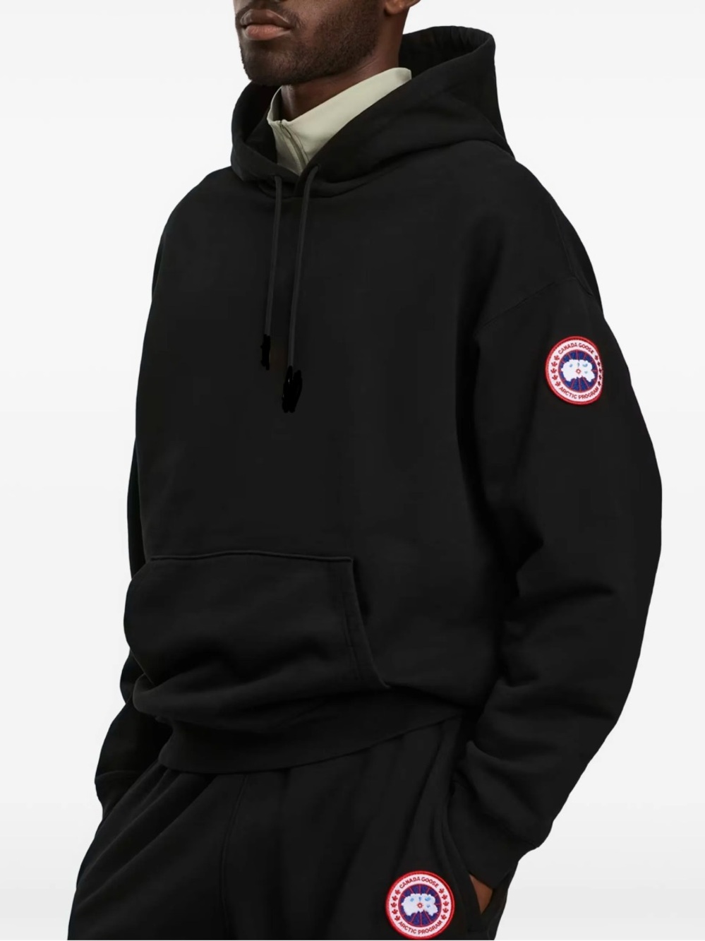 Canada Goose Black Men's Logo Patch Pullover Hoodie
